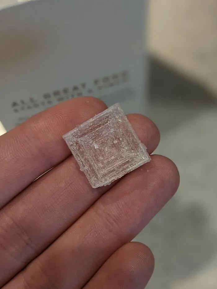 Found A Perfect Salt Crystal In My Sea Salt Packet