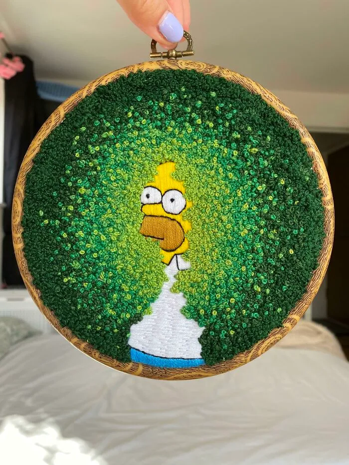My Take On Homer. I Never Expected How Many Hours (And Meters Of Thread) This Is Going To Take But The Result Was Totally Worth It!