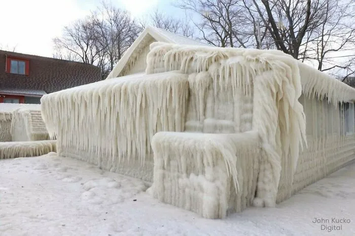 Lakefront Property During An Ice Storm