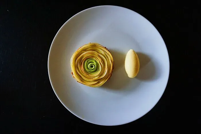 Caramelized Apple Tart, Mascarpone Ice-Cream