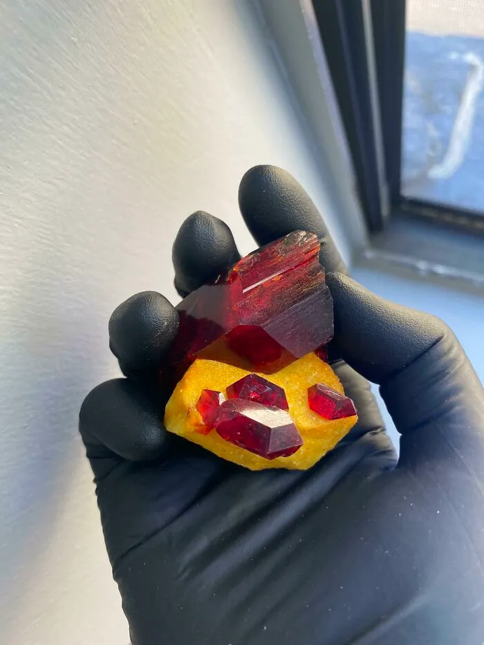 Realgar (An Arsenic Sulfide Mineral) That Burns Bright Blue And Releases Toxic Fumes But Also Forbidden Candy