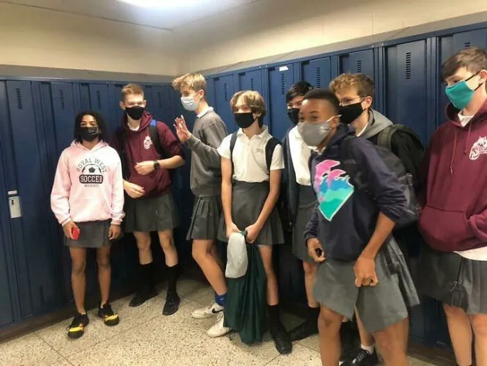My Friends And I Organized A Skirt Day For All To Fight Against Gender Norms