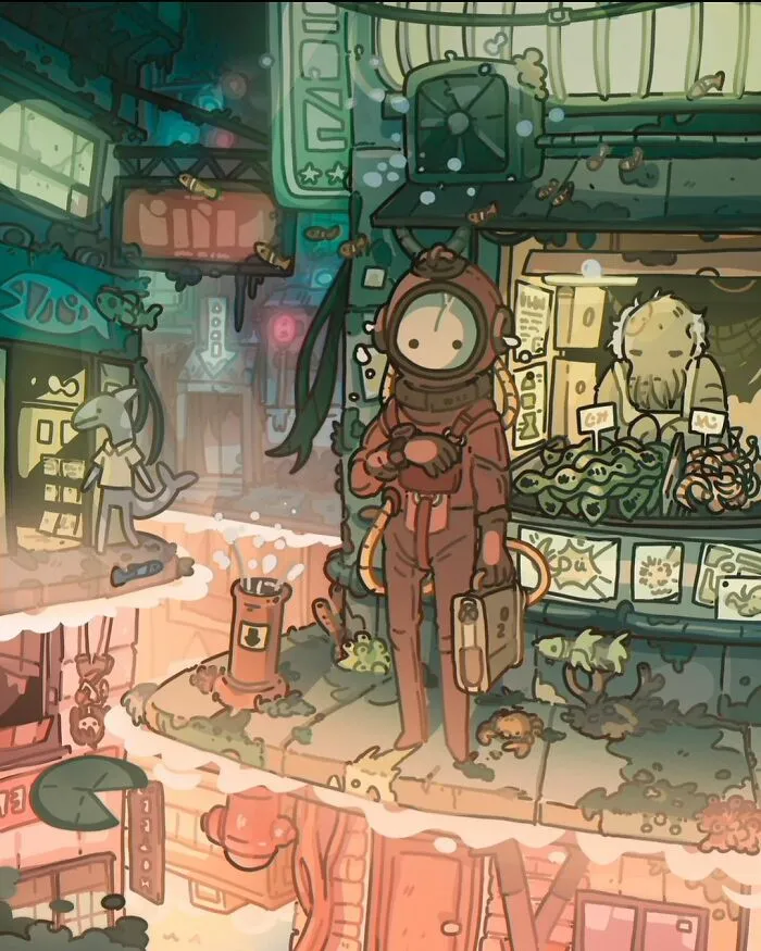 This Artist Creates Weirdly Cozy Illustrations That Are Creepy At The Same Time (40 Pics)