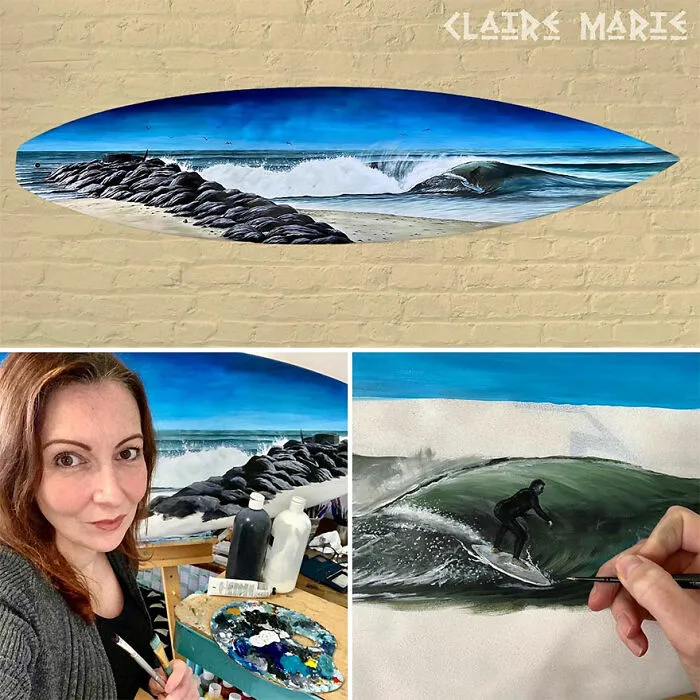 I Create Pieces Of Art On Old Surfboards That Were Destined For The Landfill (25 Pics)