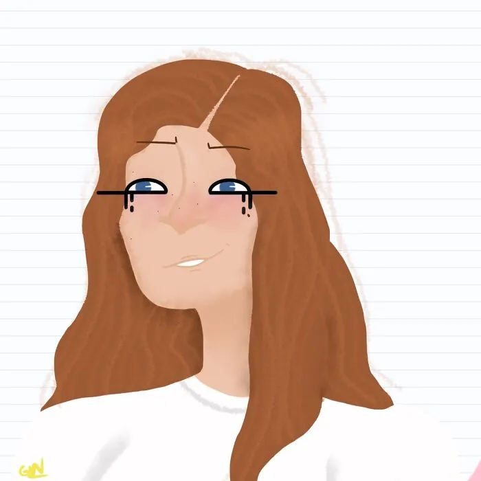Old Self Portrait I Did! I'm Totally Gonna Redo It Someday, And Hopefully It Will Turn Out Better Lol