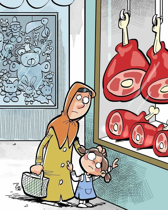 Este artista lanza una mirada crítica a la sociedad moderna y llama la atención sobre los problemas del mundo actual con sus ilustraciones que invitan a la reflexión
