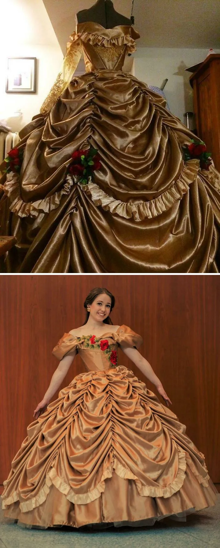 Completed My Belle Gown (Beauty & The Beast) Self Drafted