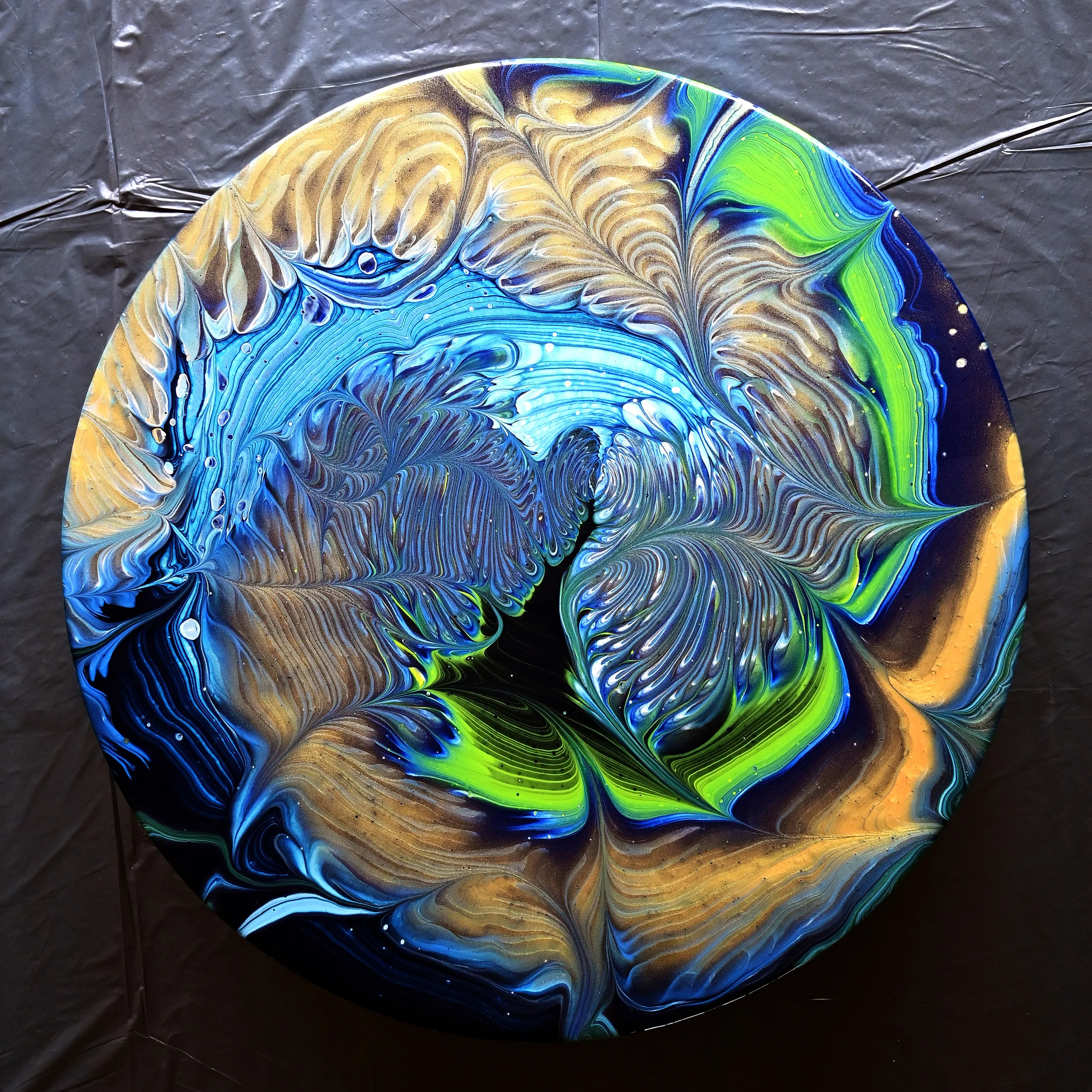 Gorgeous Straight Pour ~ New Gold Medal For Slovenia In Olimpic Games ~ Fluid Art Painting