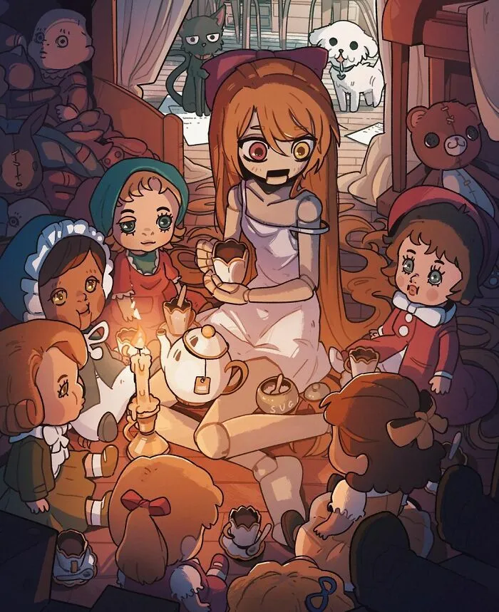 This Artist Creates Weirdly Cozy Illustrations That Are Creepy At The Same Time (40 Pics)
