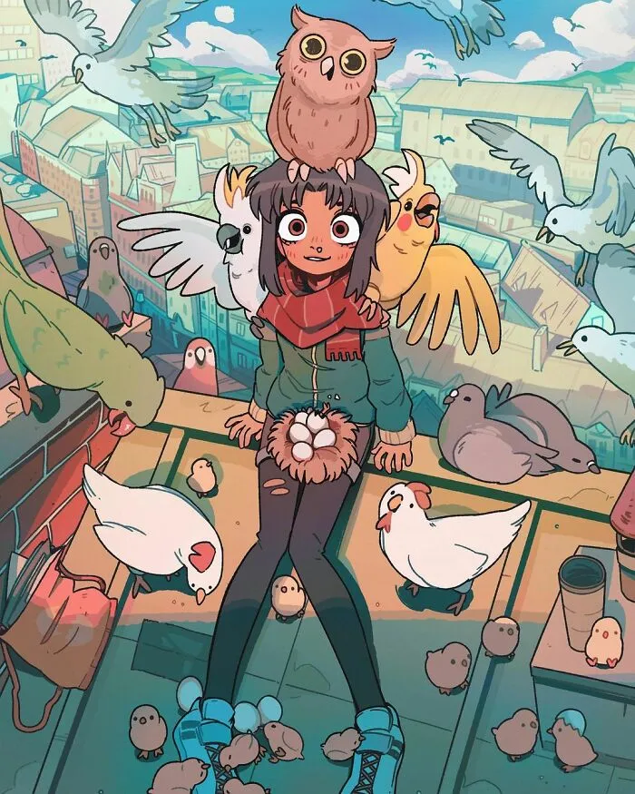 This Artist Creates Weirdly Cozy Illustrations That Are Creepy At The Same Time (40 Pics)