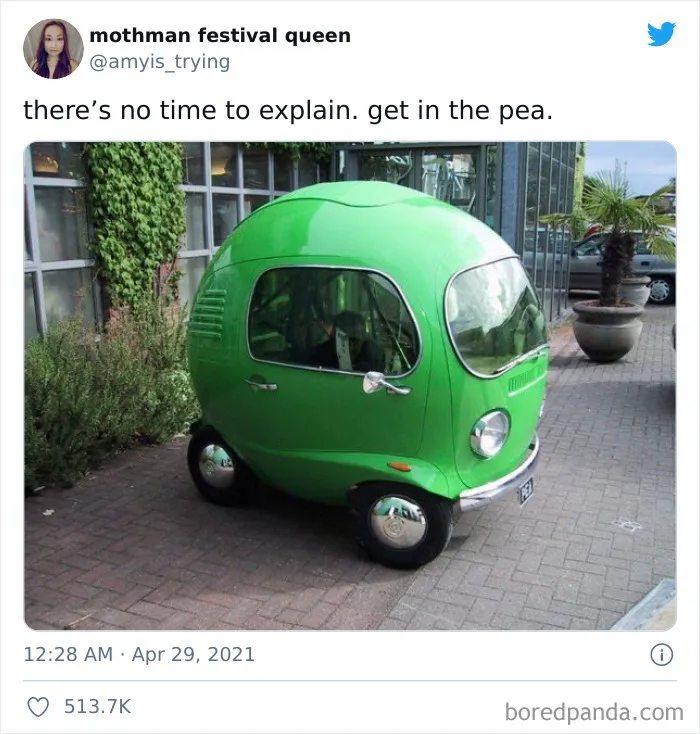 There's No Time To Explain. Get In The Pea