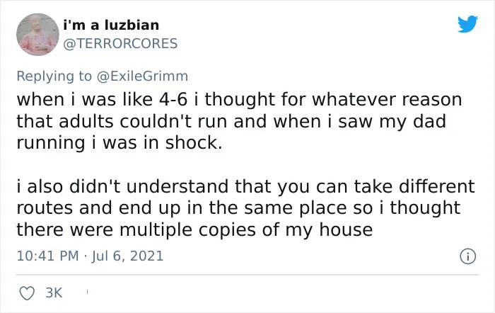 People Are Cracking Up At These 35 Nonsensical Beliefs These Twitter Users Had As Kids