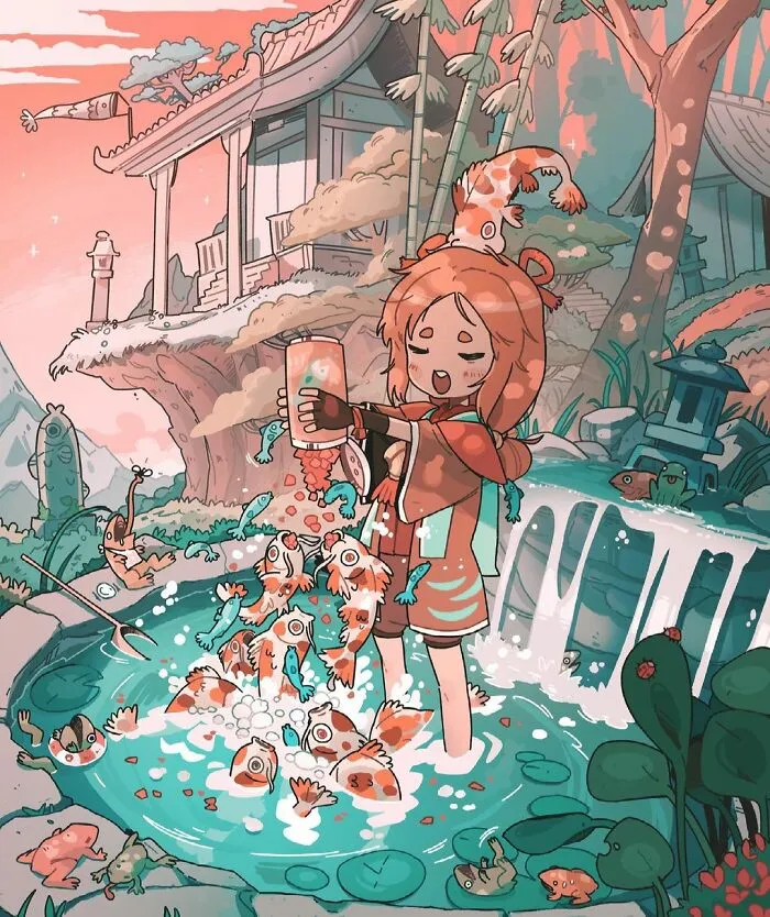 This Artist Creates Weirdly Cozy Illustrations That Are Creepy At The Same Time (40 Pics)