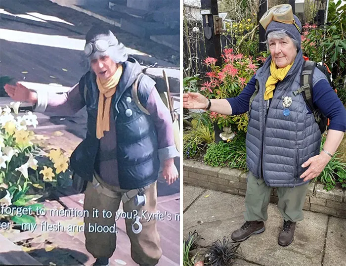 Le envié una foto a mi mamá de un personaje del Final Fantasy 7 porque pensé que se parecía a ella, y no solo lo recreó sino que le salió perfecto