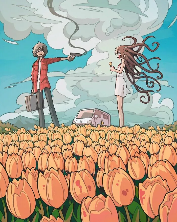 This Artist Creates Weirdly Cozy Illustrations That Are Creepy At The Same Time (40 Pics)