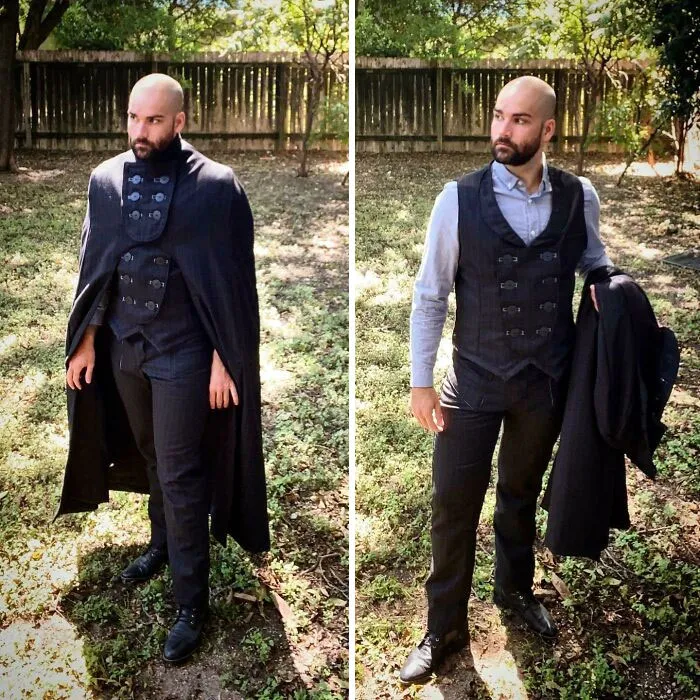 Terminé mi traje de tres piezas, ¡justo a tiempo para el otoño!