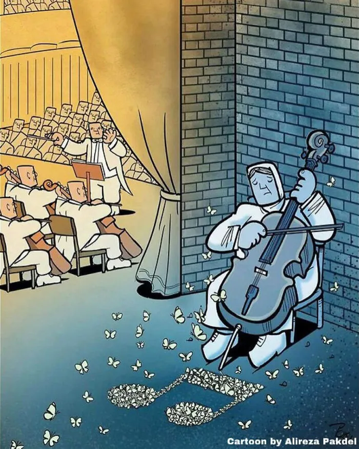 Este artista lanza una mirada crítica a la sociedad moderna y llama la atención sobre los problemas del mundo actual con sus ilustraciones que invitan a la reflexión
