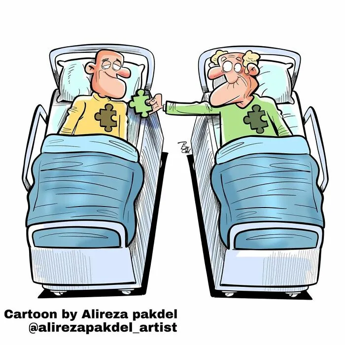 Este artista lanza una mirada crítica a la sociedad moderna y llama la atención sobre los problemas del mundo actual con sus ilustraciones que invitan a la reflexión