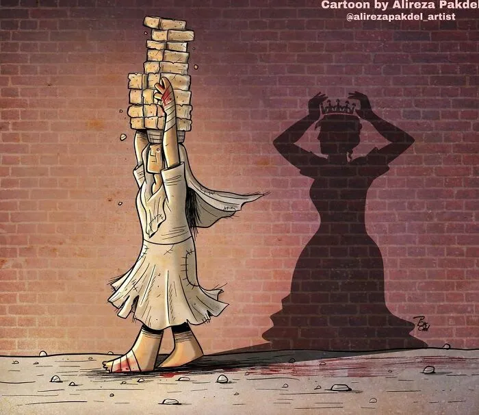 Este artista lanza una mirada crítica a la sociedad moderna y llama la atención sobre los problemas del mundo actual con sus ilustraciones que invitan a la reflexión