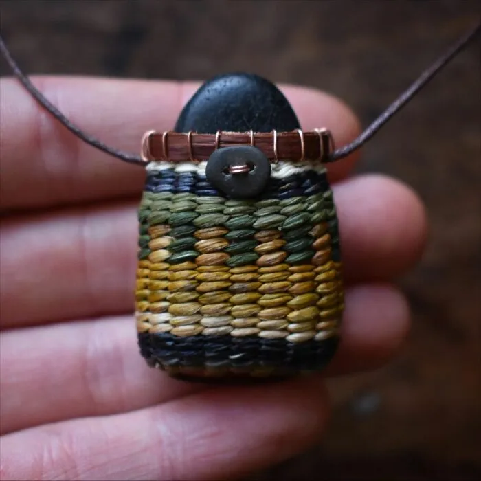 Self-Taught Artist Transforms Leaves And Weeds Into 30 Mini Hand-Woven Baskets