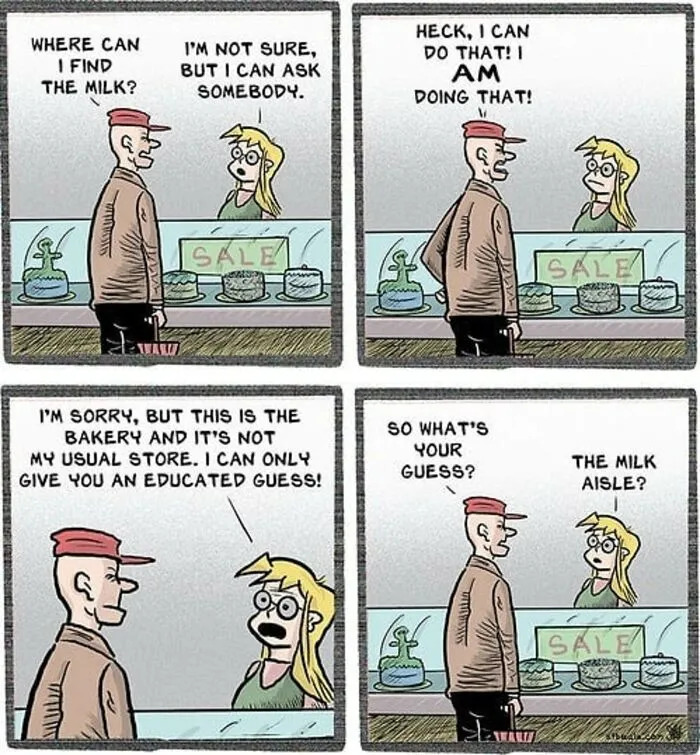 Artist's 30 Funny Comics That Focus Attention On Everyday Conversations And A Job In Retail