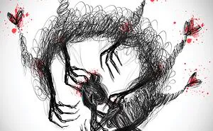 I Drawn Scribble Art Series Of Unspoken Pain (8 Images)