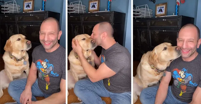 Estos dueños observaron las reacciones de sus mascotas tras darles un beso inesperado (45 fotos)
