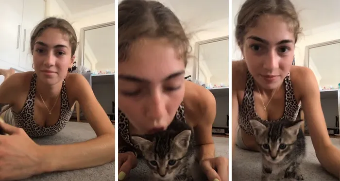 Owners Wanted To See The Reactions Of Their Pets After They Get Unexpected Kisses (45 Pics)