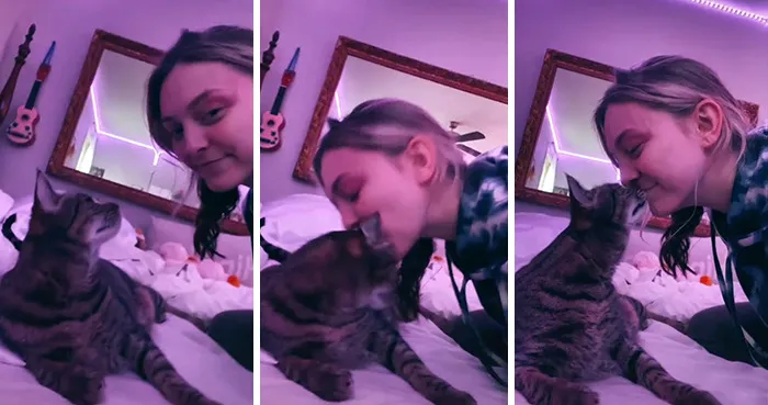 Estos dueños observaron las reacciones de sus mascotas tras darles un beso inesperado (45 fotos)