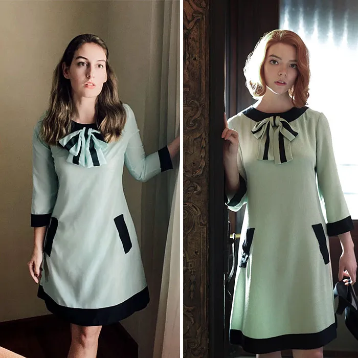 (Patrón Burdaeasy 2019) Intenté recrear el vestido inspirado en los años 60 de Gambito de Dama
