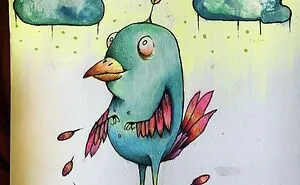 I Am Kate Fenner, A Schizophrenic Artist Who Draws Brian The Bird.