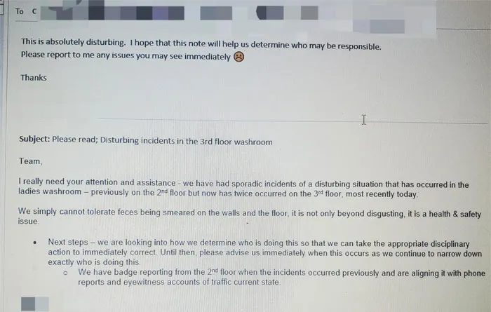 We Have A Serial Pooper At Work