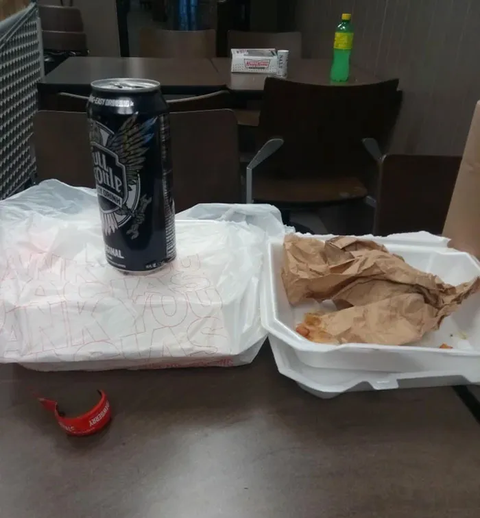 How One Of My Coworkers Leaves His Trash After He Is Done Taking His Break