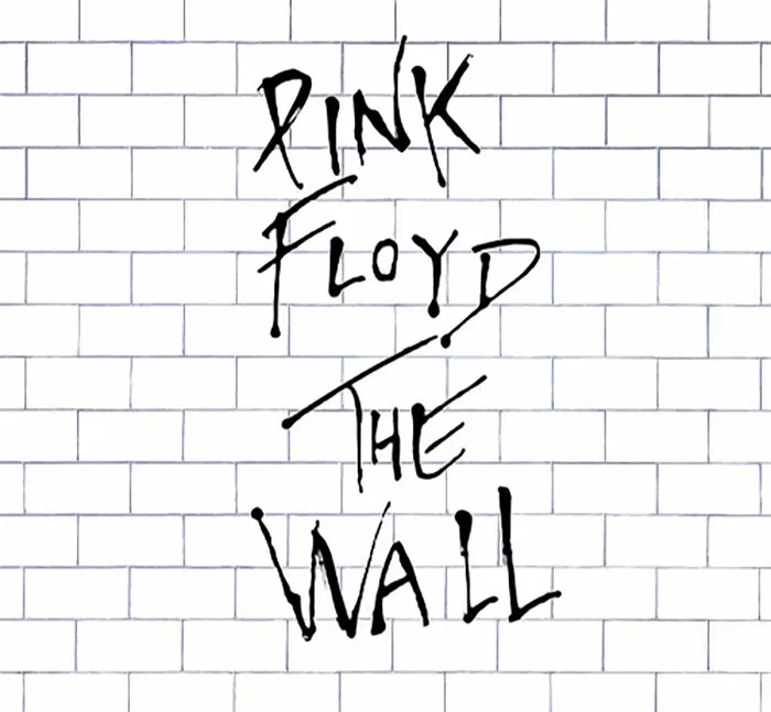 Pink Floyd The Wall album cover with text on white brick wall background, related to interesting facts community.