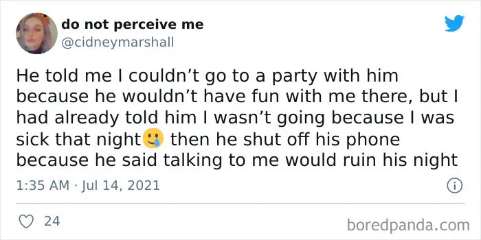 Women Share What Made Them Realize Their Boyfriend Or Husband Didn't Even Like Them (30 Tweets)