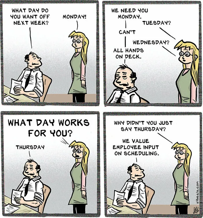 Artist's 30 Funny Comics That Focus Attention On Everyday Conversations And A Job In Retail