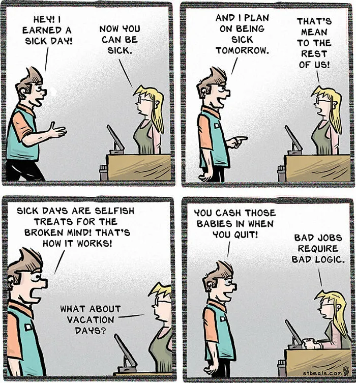 Artist's 30 Funny Comics That Focus Attention On Everyday Conversations And A Job In Retail