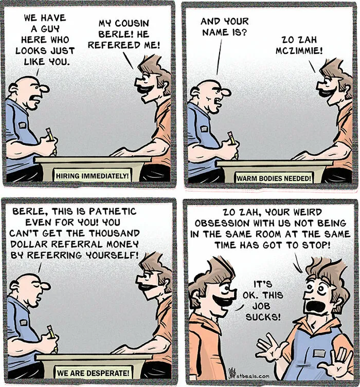 Artist's 30 Funny Comics That Focus Attention On Everyday Conversations And A Job In Retail