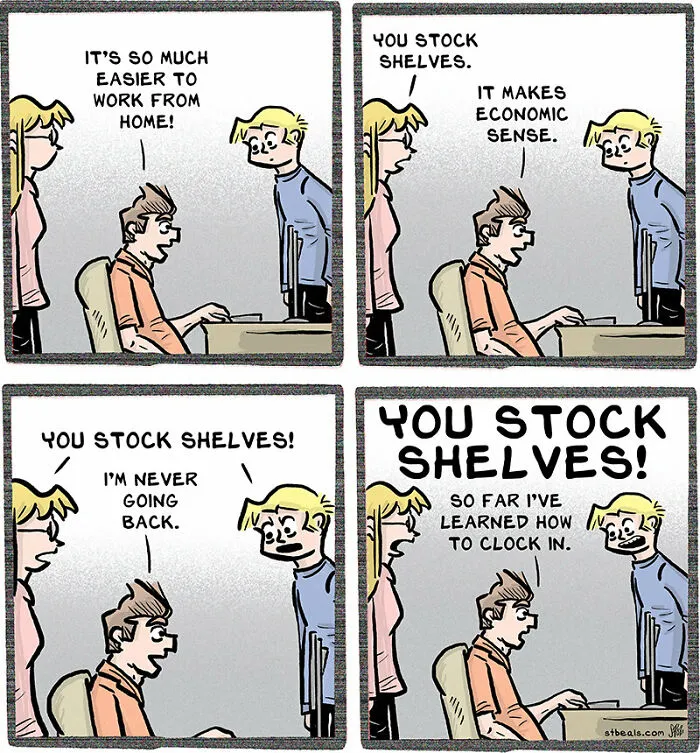 Artist's 30 Funny Comics That Focus Attention On Everyday Conversations And A Job In Retail