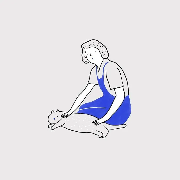 Artist Expresses Her Love For Cats And Dogs In Adorable Minimalist Illustrations (36 Pics)