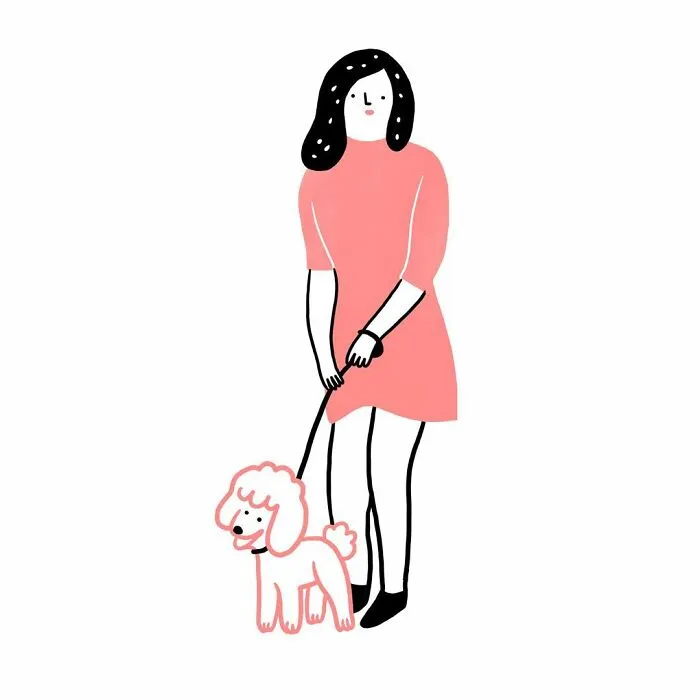 Artist Expresses Her Love For Cats And Dogs In Adorable Minimalist Illustrations (36 Pics)