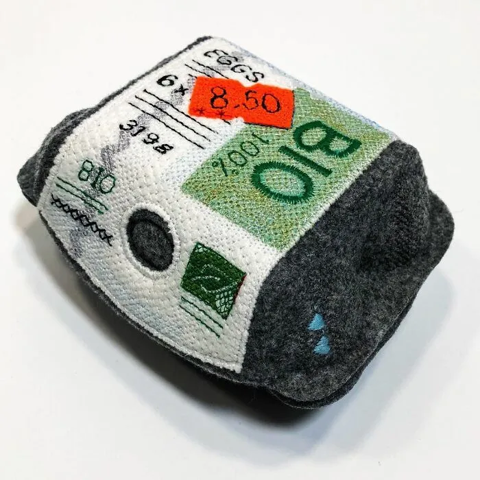 This Artist Crafts Embroidered Felt Sculptures Of Various Products, And Their Looks Might Deceive You (54 Pics)