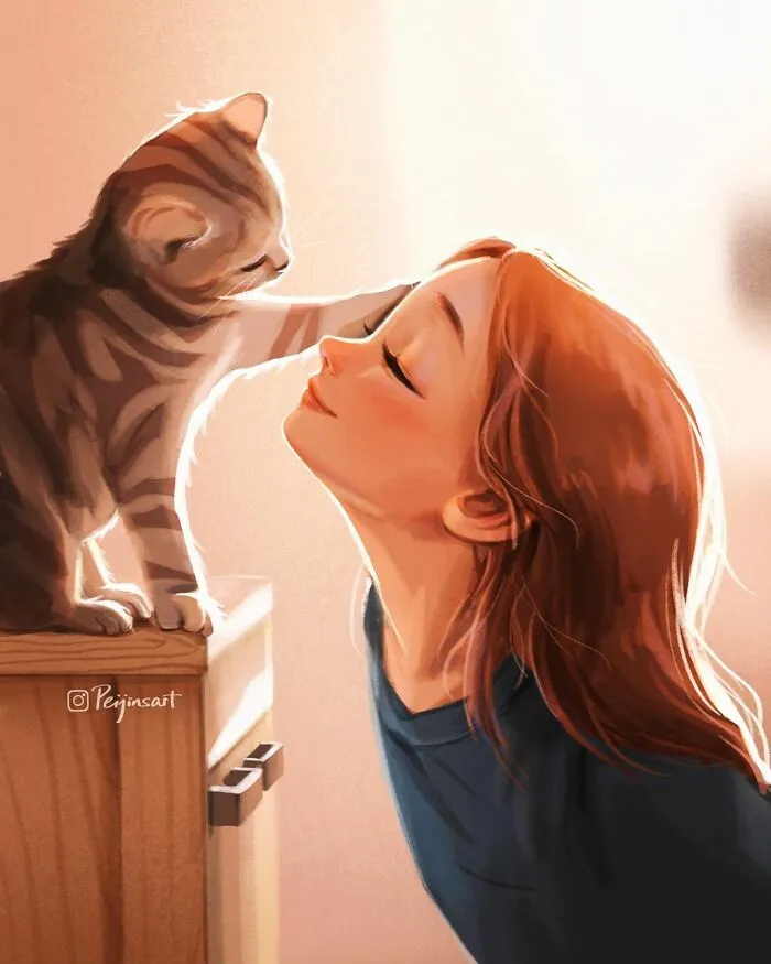 Artist Illustrates How Doing Anything Is Much Better When There Are Animals Around (29 Pics)