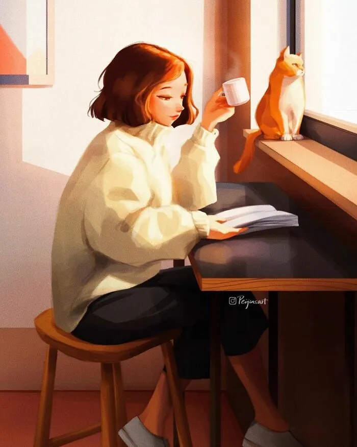 Artist Illustrates How Doing Anything Is Much Better When There Are Animals Around (29 Pics)