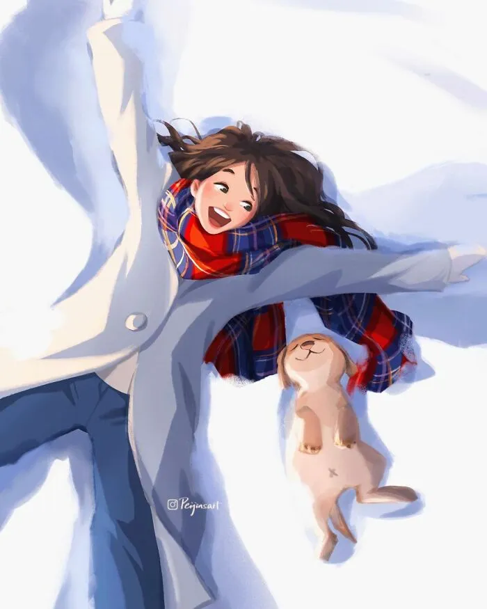 Artist Illustrates How Doing Anything Is Much Better When There Are Animals Around (29 Pics)