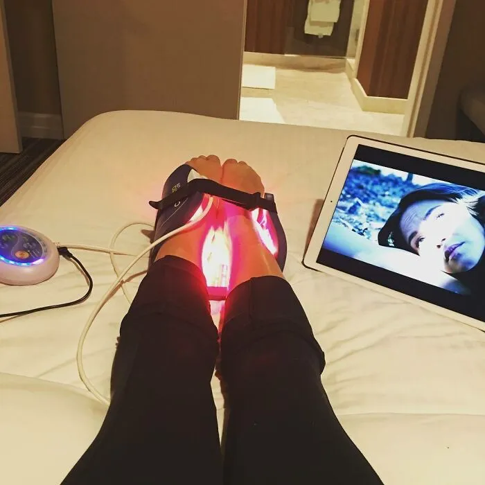 Relaxing & Recovering.  Grateful To Have Access To Such Incredible Technology To Help Heal Aches And Pains