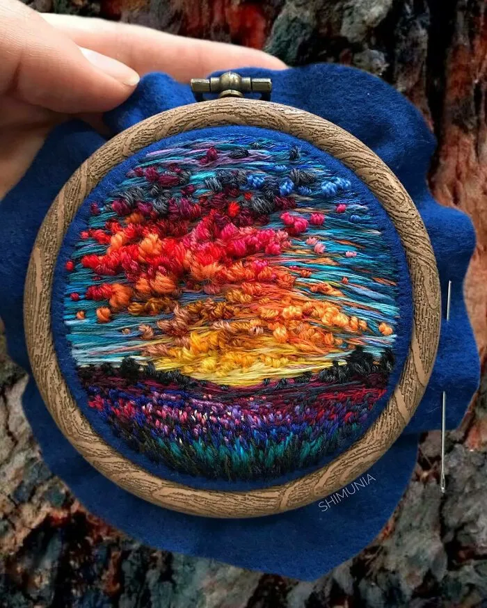 280K Folks On Instagram Can't Get Enough Of These Colorful Embroideries By Artist Vera Shimunia, And Here Are 30 Of The Best Ones (New Pics)
