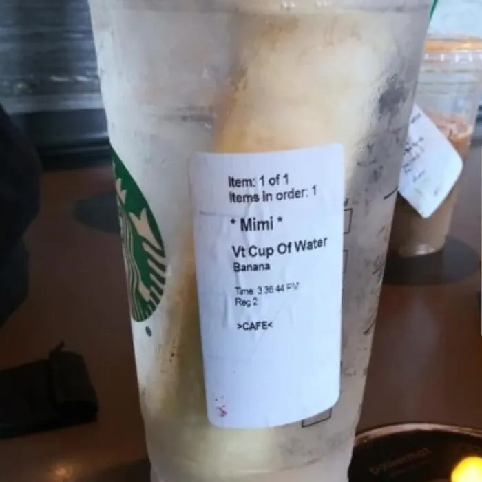 I Ordered A Banana And Water And They Put The Banana In The Water!