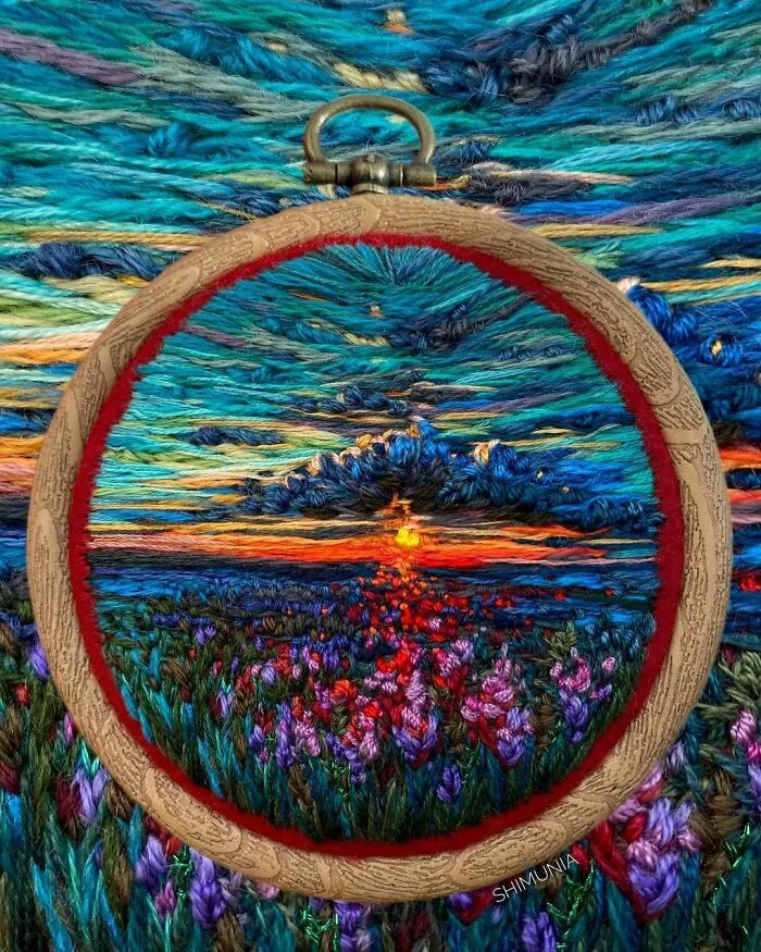 280K Folks On Instagram Can't Get Enough Of These Colorful Embroideries By Artist Vera Shimunia, And Here Are 30 Of The Best Ones (New Pics)