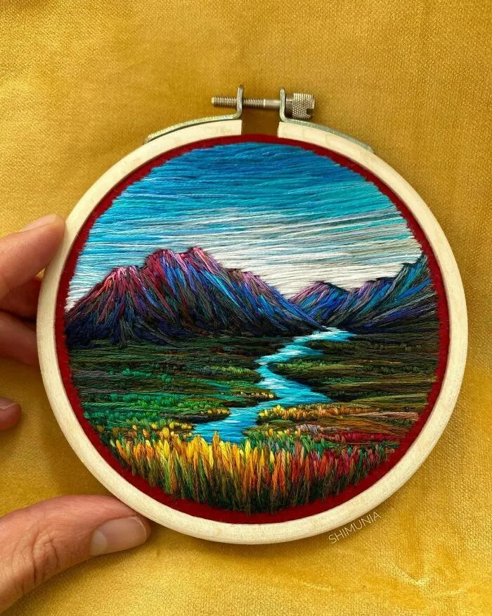 280K Folks On Instagram Can't Get Enough Of These Colorful Embroideries By Artist Vera Shimunia, And Here Are 30 Of The Best Ones (New Pics)